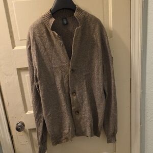 Eleventy Taupe Cardigan Sweater